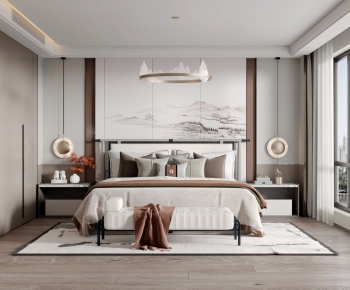 New Chinese Style Bedroom-ID:475310096