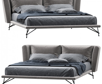 Modern Double Bed-ID:737627038