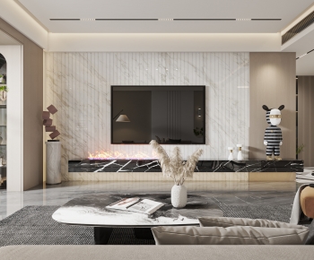 Modern A Living Room-ID:737195971