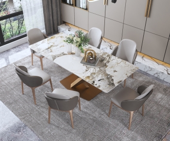 Modern Dining Table And Chairs-ID:689010632