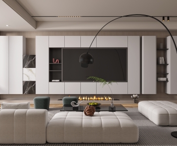 Modern A Living Room-ID:602952008