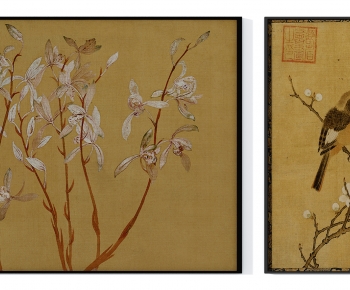 中式传统花鸟挂画组合-ID:616436961
