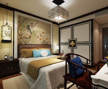 New Chinese Style Bedroom-ID:597650053