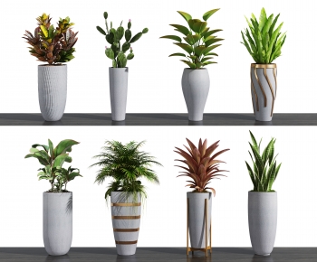 Modern Potted Green Plant-ID:305412059