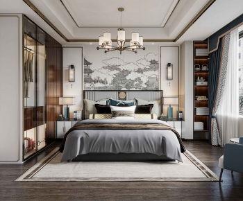 New Chinese Style Bedroom-ID:869757895