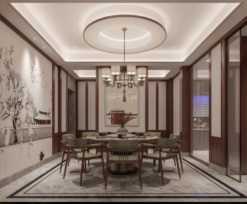 New Chinese Style Dining Room-ID:983006005