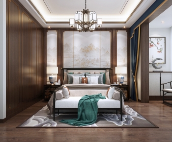 New Chinese Style Bedroom-ID:408178097