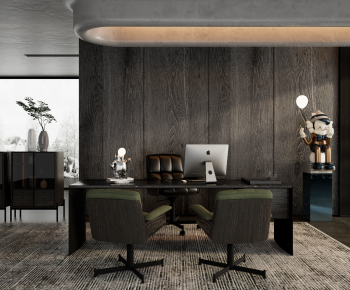 Wabi-sabi Style Manager's Office-ID:805210118