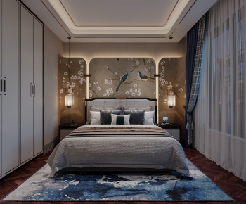 New Chinese Style Bedroom-ID:924371002