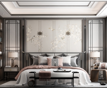 New Chinese Style Bedroom-ID:810106993