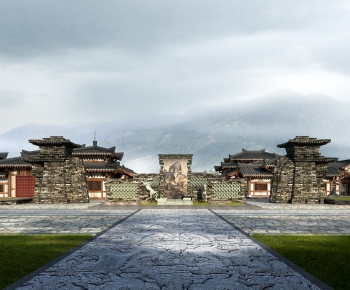 Chinese Style Ancient Architectural Buildings-ID:855000028