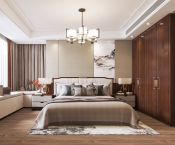 New Chinese Style Bedroom-ID:329943902