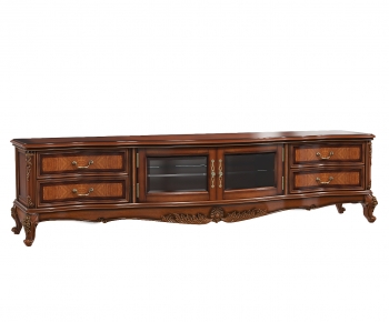 European Style Classical Style TV Cabinet-ID:732410919