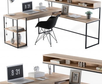 Nordic Style Computer Desk And Chair-ID:136678933