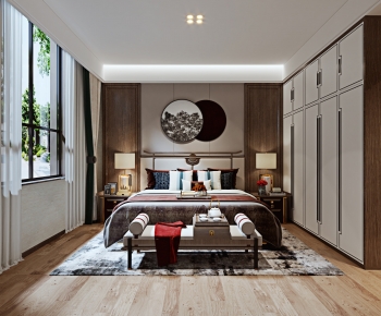 New Chinese Style Bedroom-ID:256409886