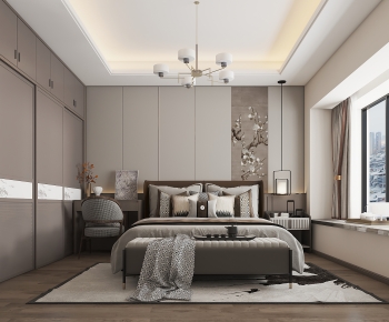 New Chinese Style Bedroom-ID:298216108