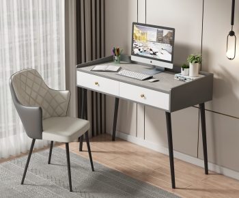 Modern Computer Desk And Chair-ID:299179658