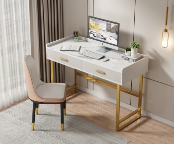 Modern Computer Desk And Chair-ID:822890045