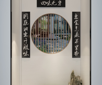 新中式橱窗景观小品-ID:383899211