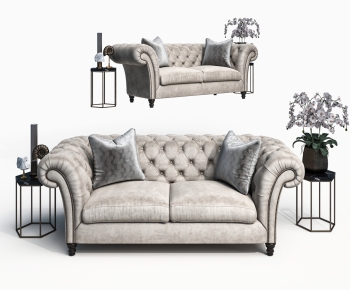 Simple European Style A Sofa For Two-ID:689639096