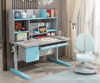 Modern Computer Desk And Chair-ID:692601924
