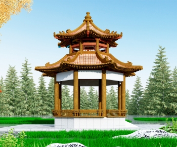 Chinese Style Building Component-ID:235858928