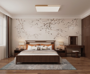 New Chinese Style Bedroom-ID:595714099