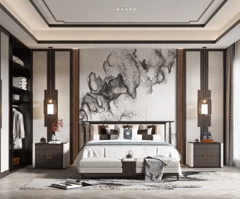 New Chinese Style Bedroom-ID:703790295