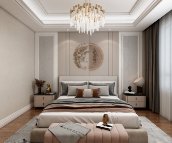 Simple European Style Bedroom-ID:553080088