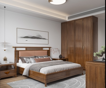 New Chinese Style Bedroom-ID:558115962