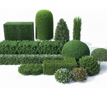 现代造型灌木 绿篱丛 植物堆-ID:598433976