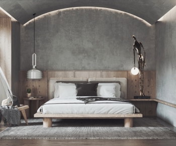 Wabi-sabi Style Bedroom-ID:551691069