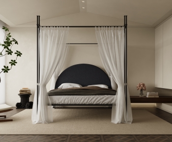 Wabi-sabi Style Bedroom-ID:371222979