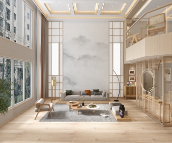 Japanese Style A Living Room-ID:342716938