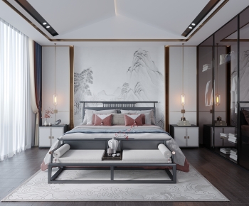 New Chinese Style Bedroom-ID:188688043