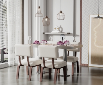Modern Dining Table And Chairs-ID:438549042
