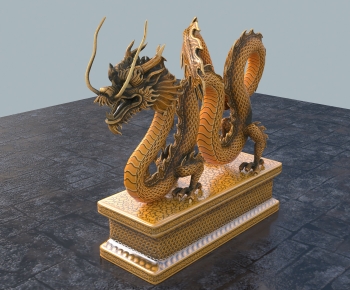新中式龙雕塑-ID:829119735