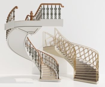 Simple European Style Rotating Staircase-ID:786525967