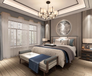 New Chinese Style Bedroom-ID:788071291