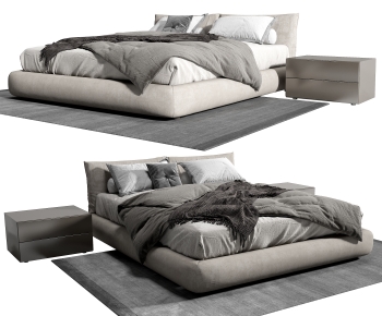 Modern Double Bed-ID:609038115