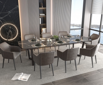 Modern Dining Table And Chairs-ID:901462083