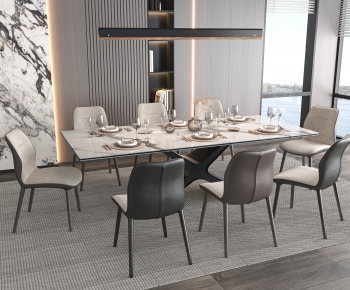 Modern Dining Table And Chairs-ID:286219121