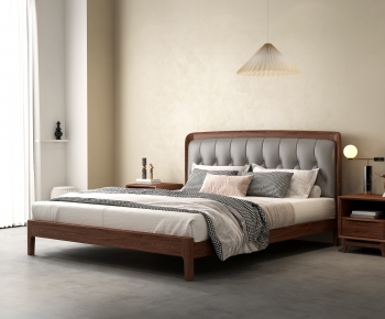 Modern Double Bed-ID:910530143