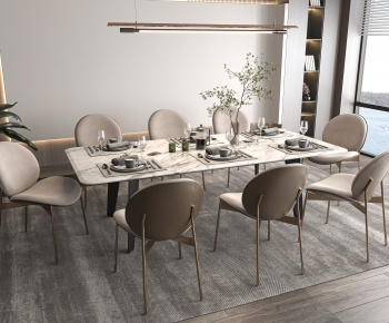 Modern Dining Table And Chairs-ID:720576057