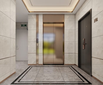 Modern Office Elevator Hall-ID:495270013
