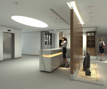 Modern Office Reception Desk-ID:678252943