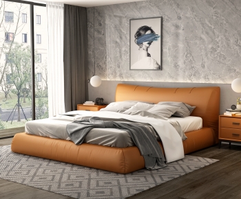 Modern Double Bed-ID:340142978