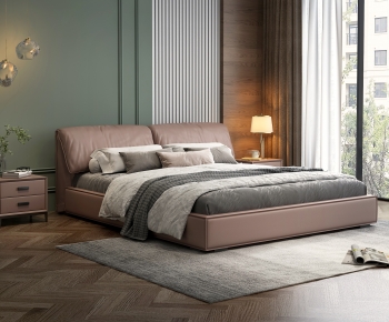 Modern Double Bed-ID:969239008