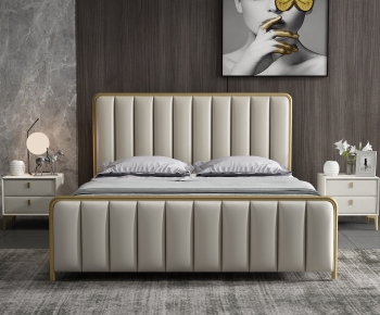 Modern Double Bed-ID:253283988