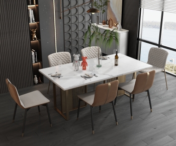 Modern Dining Table And Chairs-ID:823544981